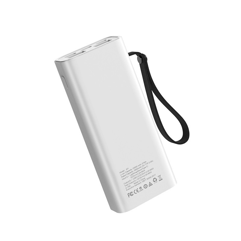 sạc dự phòng Hoco J41 Intelligent Balance 10000mAh Polymer 3 cổng sạc  màn hình LCD - Hãng phân phối chính thức