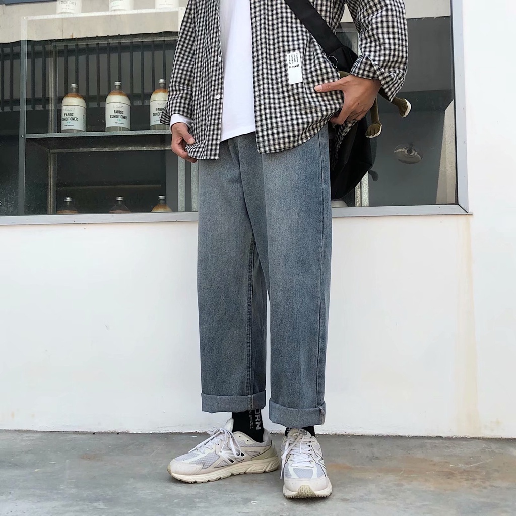 Men's trendy long jeans
