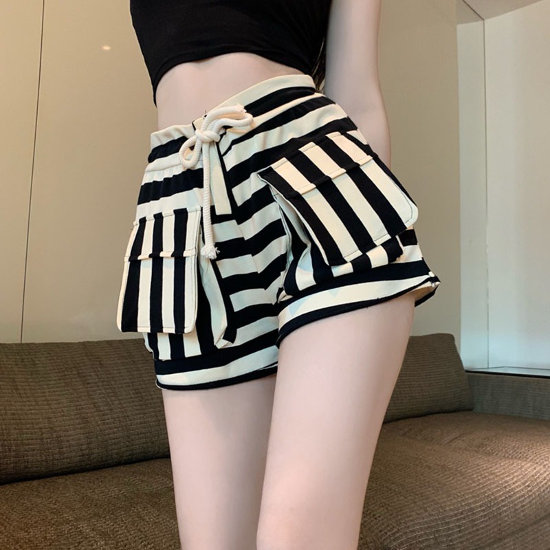 Quần Short Thể Thao Lưng Cao Thời Trang Cho Nữ