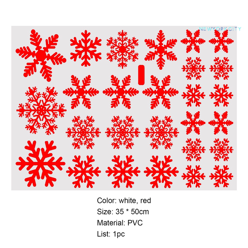 Đề Can PVC Tự Dính Chống Thấm Nước Họa Tiết Bông Tuyết Giáng Sinh Trang Trí Nhà Cửa