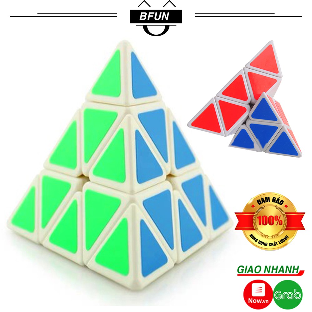 Rubik Biến Thể Tam Giác 3x3 Viền Trắng - Rubik Loại Xịn Giá Rẻ, Đồ Chơi Trẻ Em BFUN