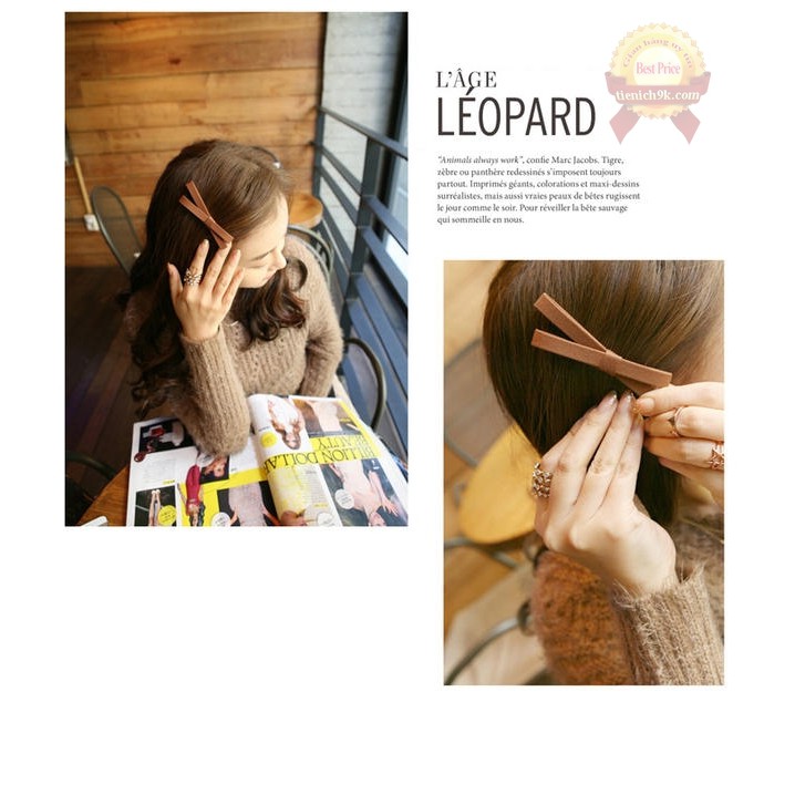 Kẹp tóc hình nơ đan chéo Hàn Quốc dễ thương – Nhiều màu PKTT108SP1