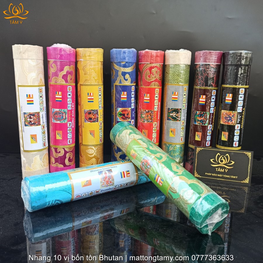 Nhang que 10 Vị Bổn Tôn Bhutan Mật Tông không tăm