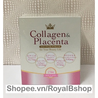 Viên uống trắng đẹp da Collagen Placenta 5 in 1 Nhật
