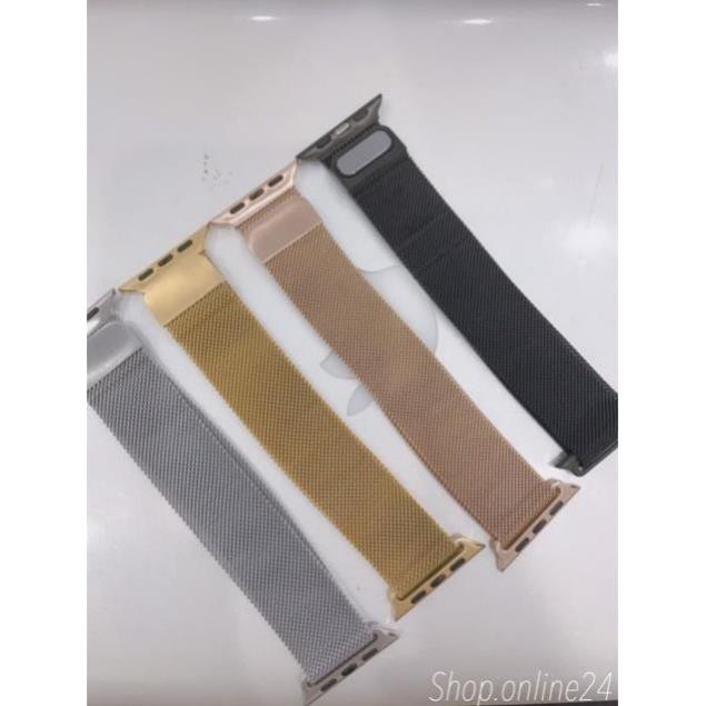 [Mã ELFLASH3 hoàn 10K xu đơn 20K] [HOÀN XU] Dây Đeo Thép chống gỉ Apple Watch-Milanese Loop