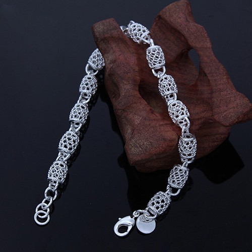 Vòng Tay Mạ Bạc 925 Dạng Chuỗi Thời Trang Dành Cho Nữ