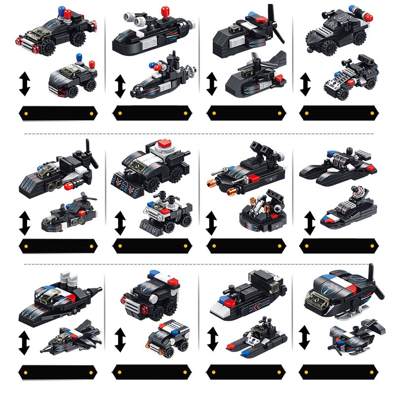 Đồ chơi lắp ráp Ninjago 12 trong 1 Robot với 600 chi tiết nhựa ABS