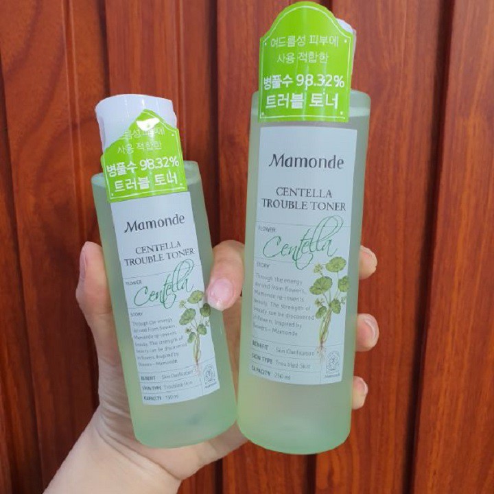 Nước hoa hồng Mamonde Centella Trouble 250ml chiết xuất rau má dành cho da nhờn mụn