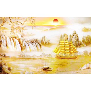 TRANH DÁN TƯỜNG 3D THUẬN BUỒM XUÔI GIÓ