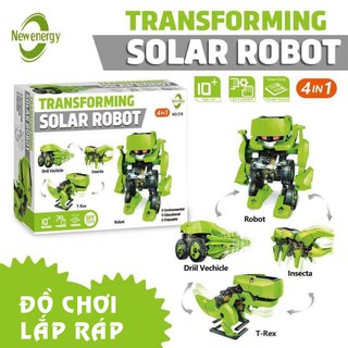 Bộ lắp ráp Transforming Solar Robot 4 in 1 năng lượng mặt trời