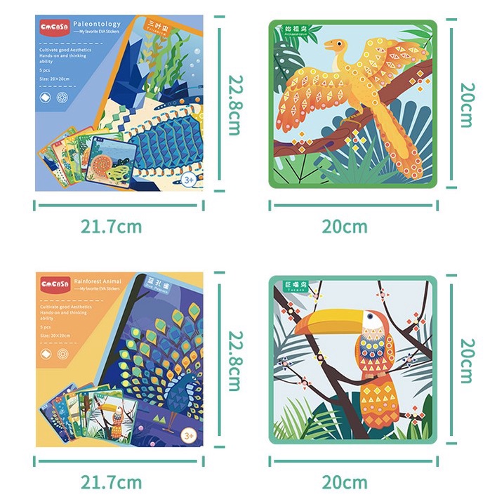 Bộ trò chơi Thủ Công Khéo tay - Dán giấy &amp; Đính đá