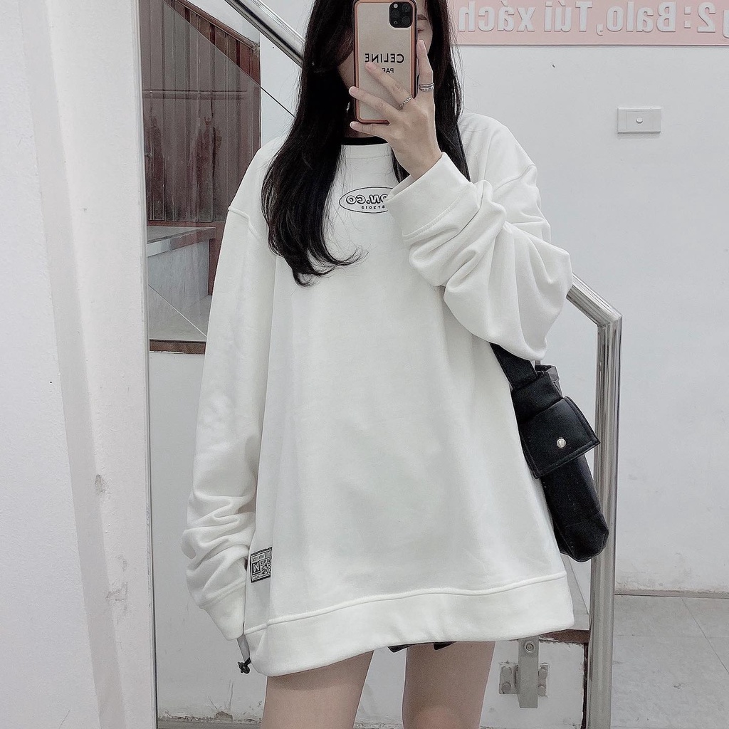 SS9 Áo sweater nỉ MON.CO, áo swater nỉ chân cua cổ tròn.