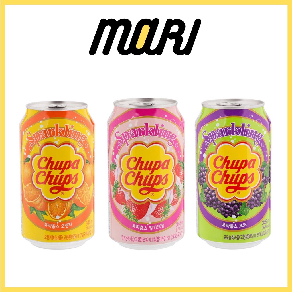 Nước Soda Chupa Chups trái cây Hàn Quốc nhiều vị 345ml