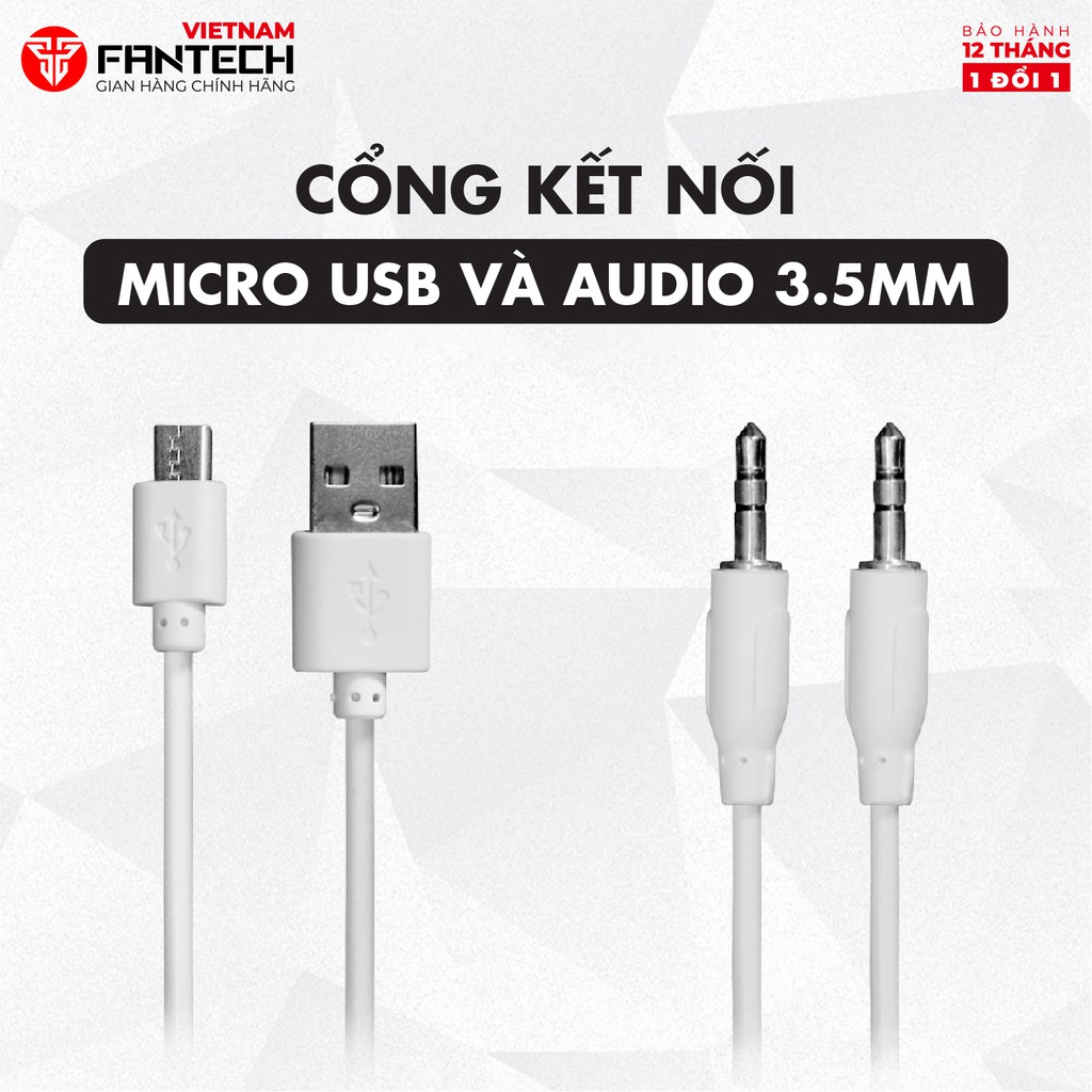 Loa Bluetooth hỗ trợ thẻ nhớ TF và USB có đèn LED nháy theo âm Bass FANTECH BS150 - Hãng phân phối chính thức