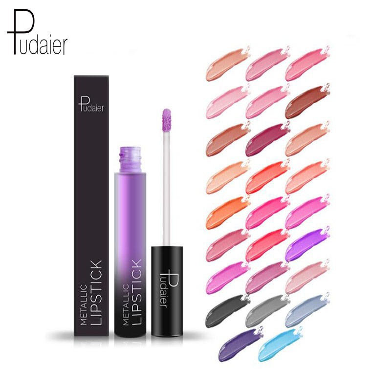 Son môi hiệu ứng bóng mượt Pudaier 18 màu thời trang 50g