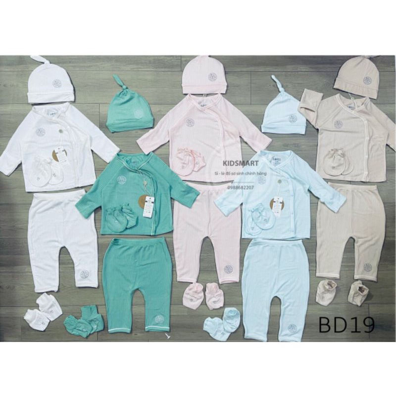 Hrnee Chất modal gỗ sồi - Bộ cài chéo Hrnee cho bé 3-7kg