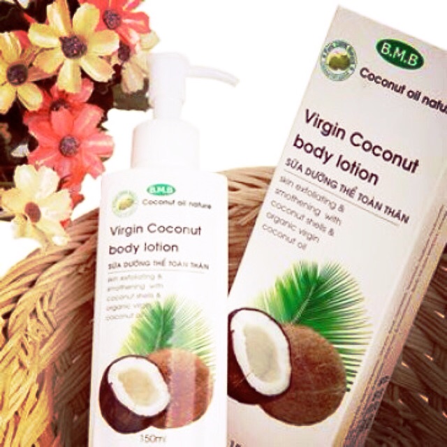 Dưỡng thể toàn thân dừa BMB dưỡng da body trắng mịn, dưỡng ẩm, an toàn cho mẹ bầu và da nhạy cảm