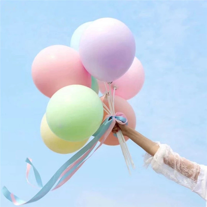 Bộ 10 bong bóng cao su hình tròn cỡ lớn 10 inch dễ thương dùng để trang trí tiệc sinh nhật