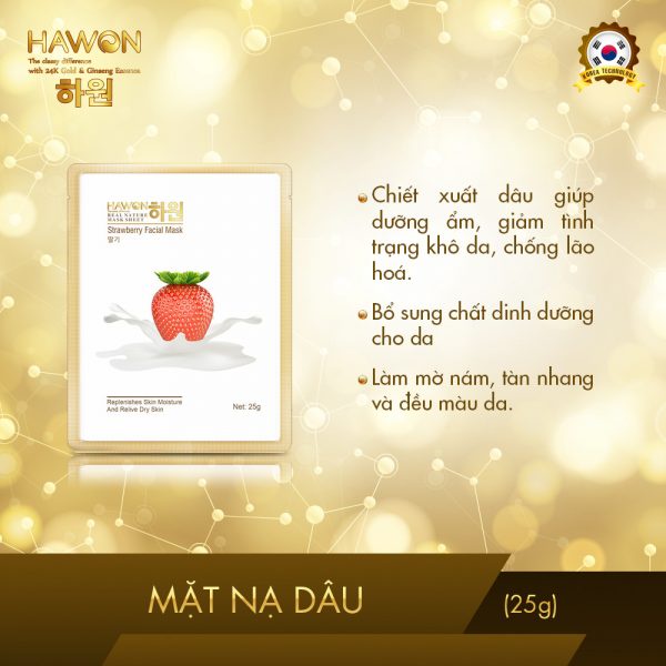 Mặt Nạ Giấy Dưỡng Da Trái Cây Chính Hãng HAWON - 25g