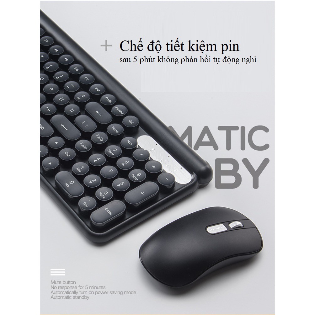 Bàn phím chuột không dây ❤️FREESHIP❤️ Bàn phím chuột bluetooth cao cấp - Bộ bàn phím chuột phiên bản sạc LT400