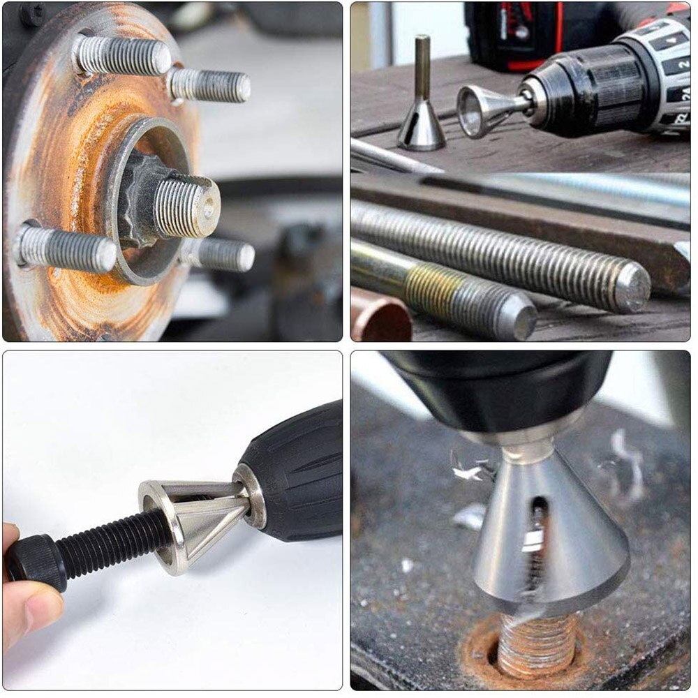 Mũi Khoan EKEZ 28Mm Dụng Cụ Vát Ngoài Đánh Cạnh Sắc Kim Loại Thép Không Gỉ Loại Bỏ Công Cụ Mài Cho Tất Cả Các Loại Máy Khoan Chuck