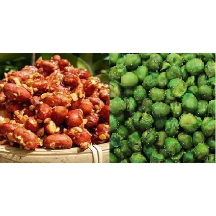 500G ĐẬU PHỘNG TỎI ỚT KÈM 500G ĐẬU HÀ LAN RANG MUỐI