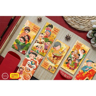 Bao lì xì Xấp 6-10 cái mẫu mới 2023 chất liệu đẹp, giá rẻ (Nhiều mẫu)