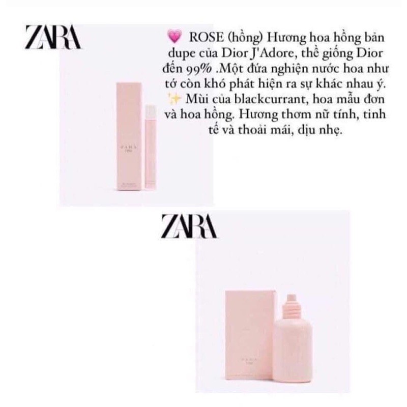 Nước hoa nữ Zara Rose 100ml