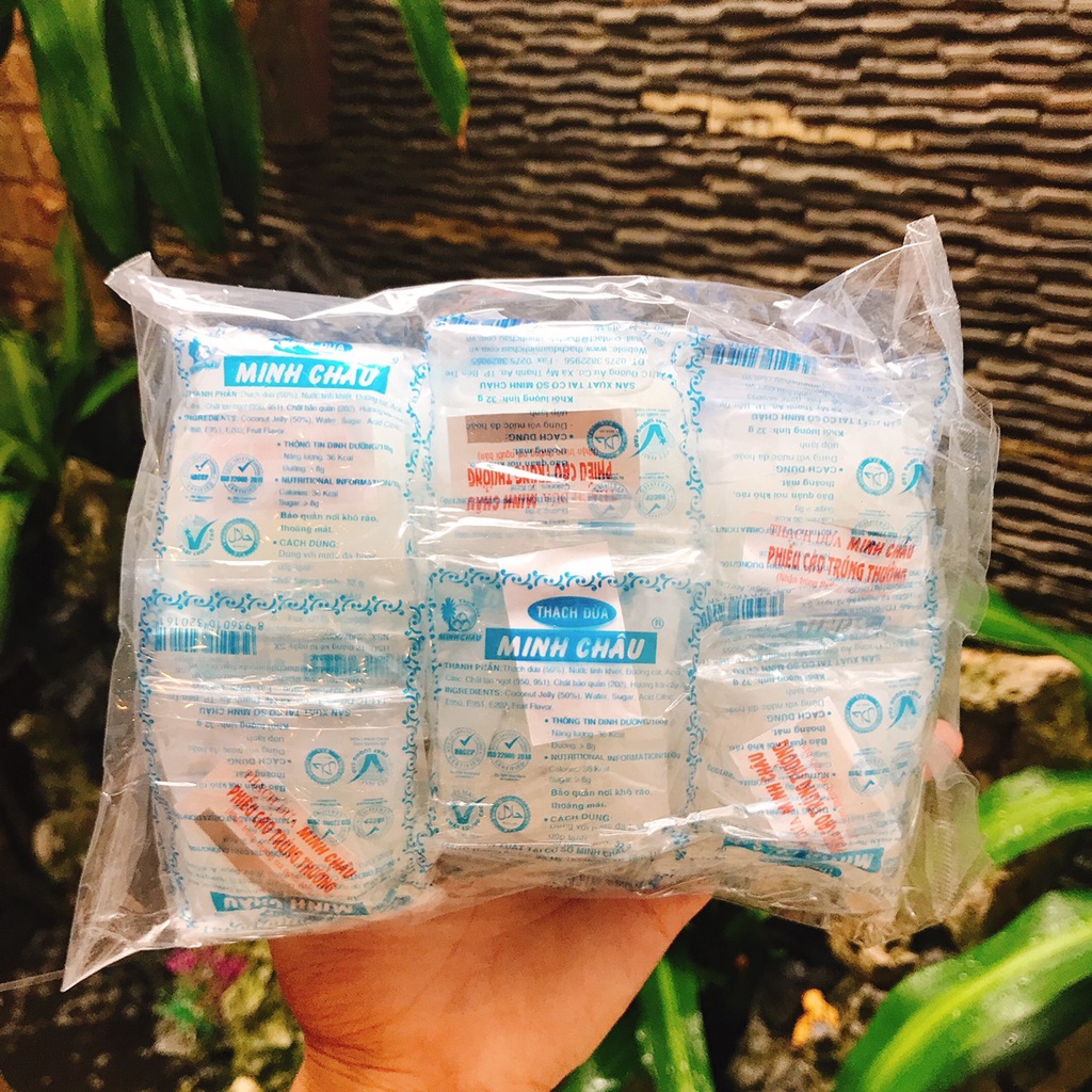 Bịch Sỉ Thạch Dừa Minh Châu Thạch Rau Câu Hương Vị Tuổi Thơ [22 gói/1 bịch]