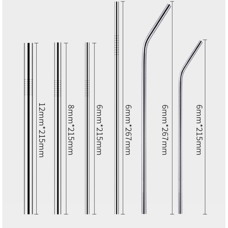 Ống hút kim loại inox - bàn chải cọ ống hút có thể tái sử dụng - bảo vệ môi trường  🍉Duashop🍉 | BigBuy360 - bigbuy360.vn