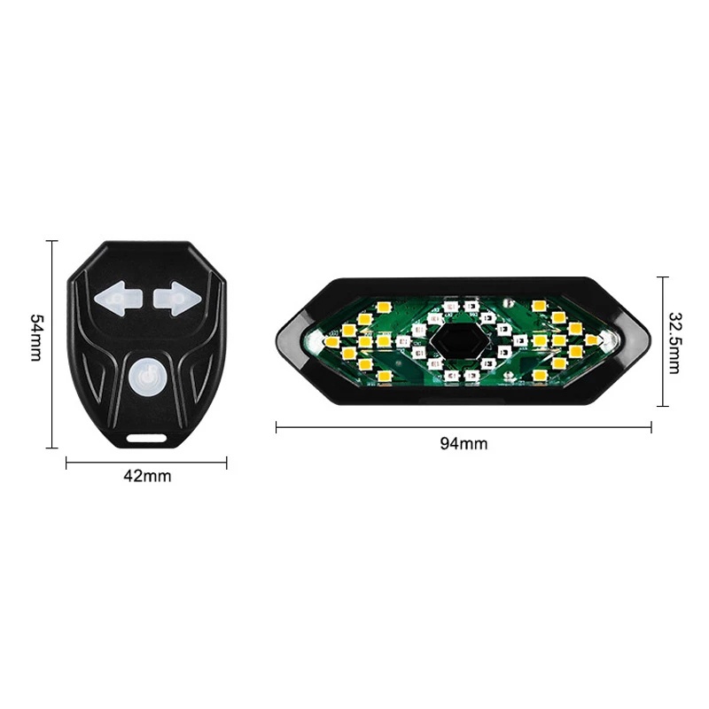 Đèn LED Tín Hiệu Điều Khiển Từ Xa Gắn Đuôi Xe Đạp Kèm Còi