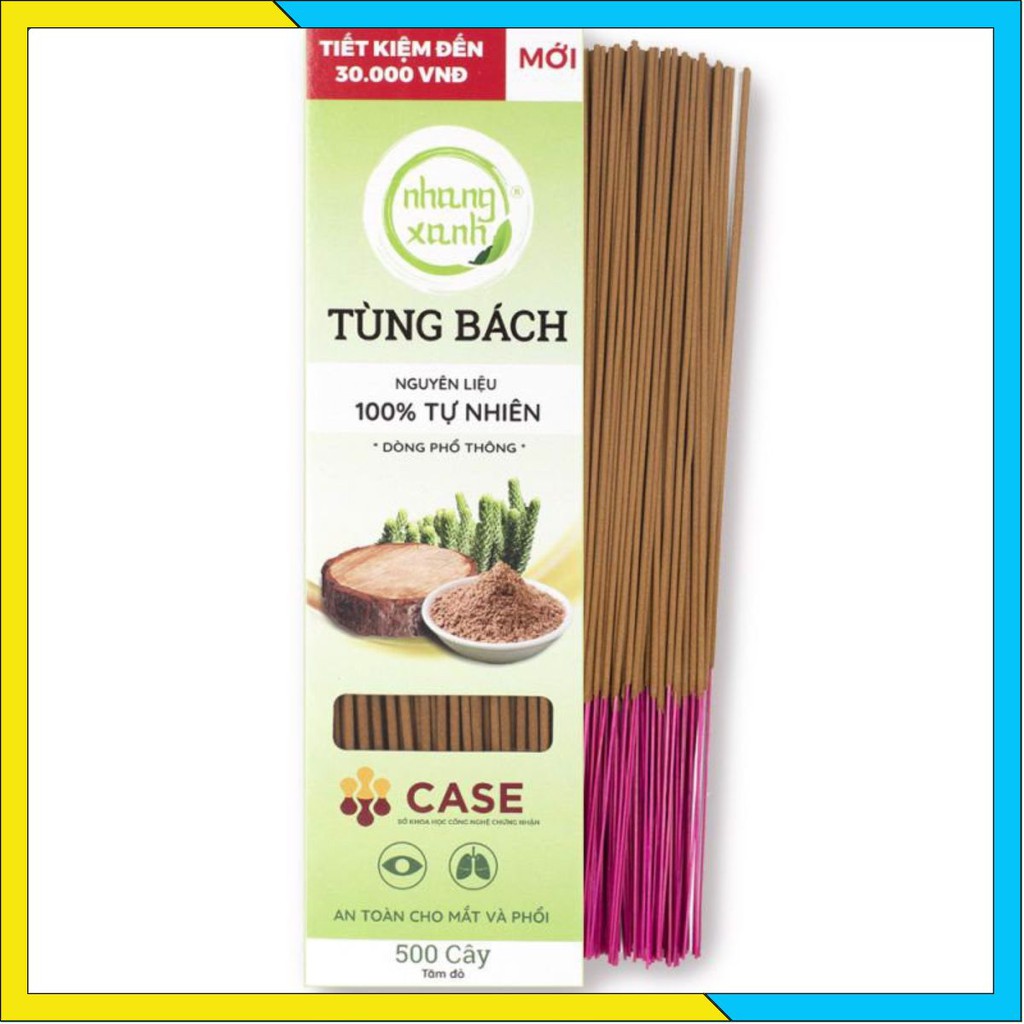 Nhang tùng bách sạch Nhang Xanh 500gr không hóa chất an toàn