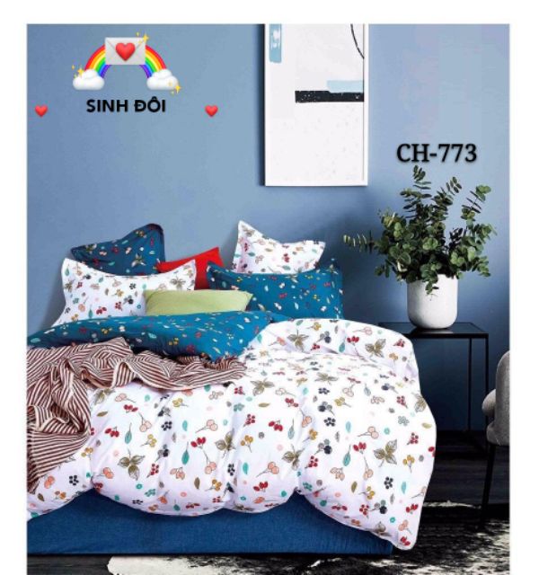 BỘ DRAP GIƯỜNG/ GA GIƯỜNG COTTON 100% - CH-773