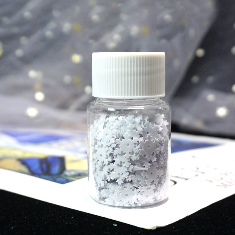 Set sequin hình bông tuyết dùng làm đồ trang sức thủ công nghệ thuật từ nhựa resin 10g DIY