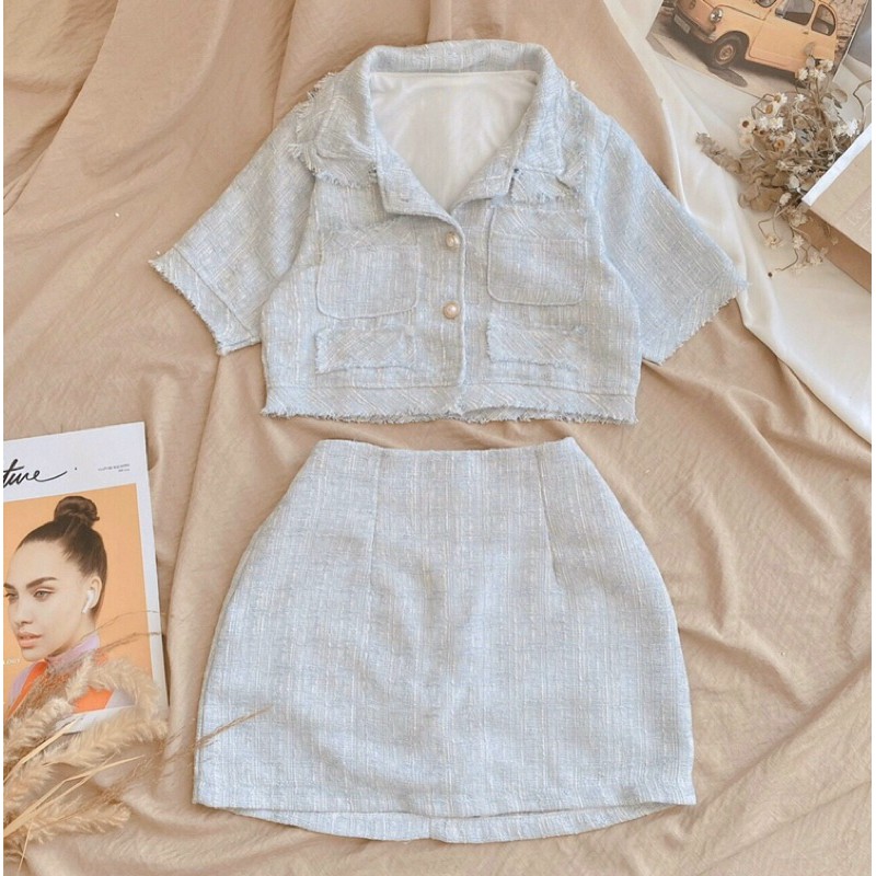 SET BỐ CROPTOP x CHÂN VÁY A 🦋