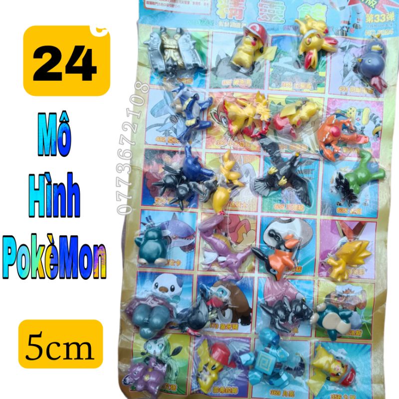 Bộ Sưu Tập 24 Mô Hình Pokemon Kích Cỡ 5Cm | Shopee Việt Nam