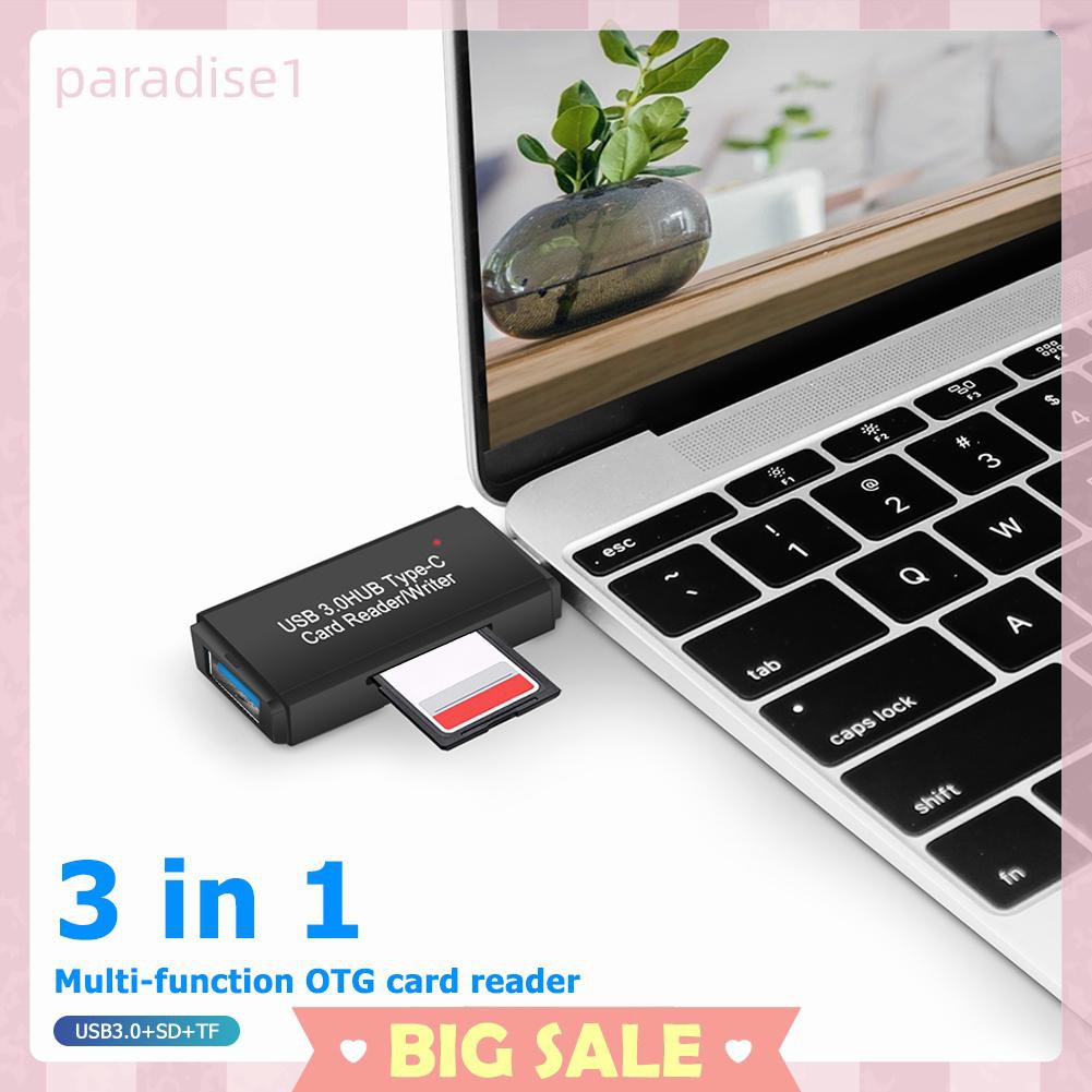 Đầu Đọc Thẻ Nhớ YC-432 USB C Sang USB 3.0 OTG Cho Laptop Điện Thoại | BigBuy360 - bigbuy360.vn