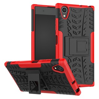 Ốp điện thoại nhựa TPU và PC bảo vệ 2 lớp thiết kế cứng cáp chống sốc có chân đứng cho Sony Xperia XA1 plus