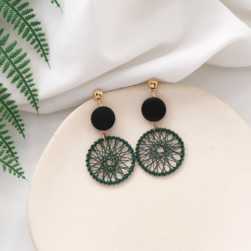 Hoa tai màu xanh lá cây nhiều mẫu