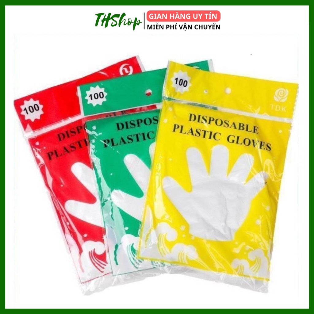 Bao Tay Nilon Dùng 1 Lần Set 100 Găng Tay Dùng 1 Lần Tiện Ích - THShop