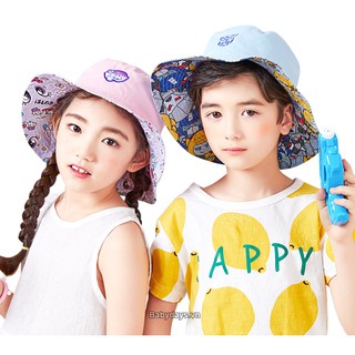 Mũ rộng vành đội 2 mặt hình Robot