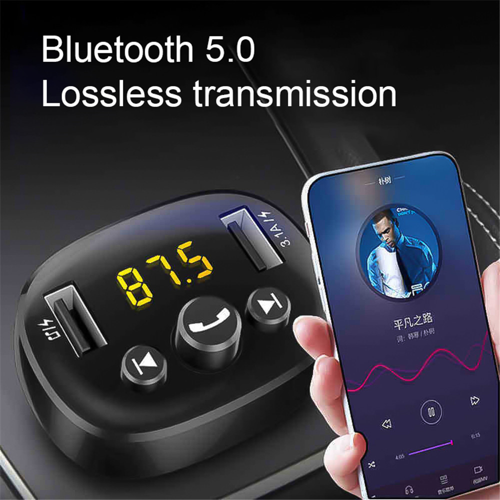 Tẩu Sạc Nhanh Usb Bluetooth 5.0 Tích Hợp Máy Nghe Nhạc Mo3 Cho Xe Hơi