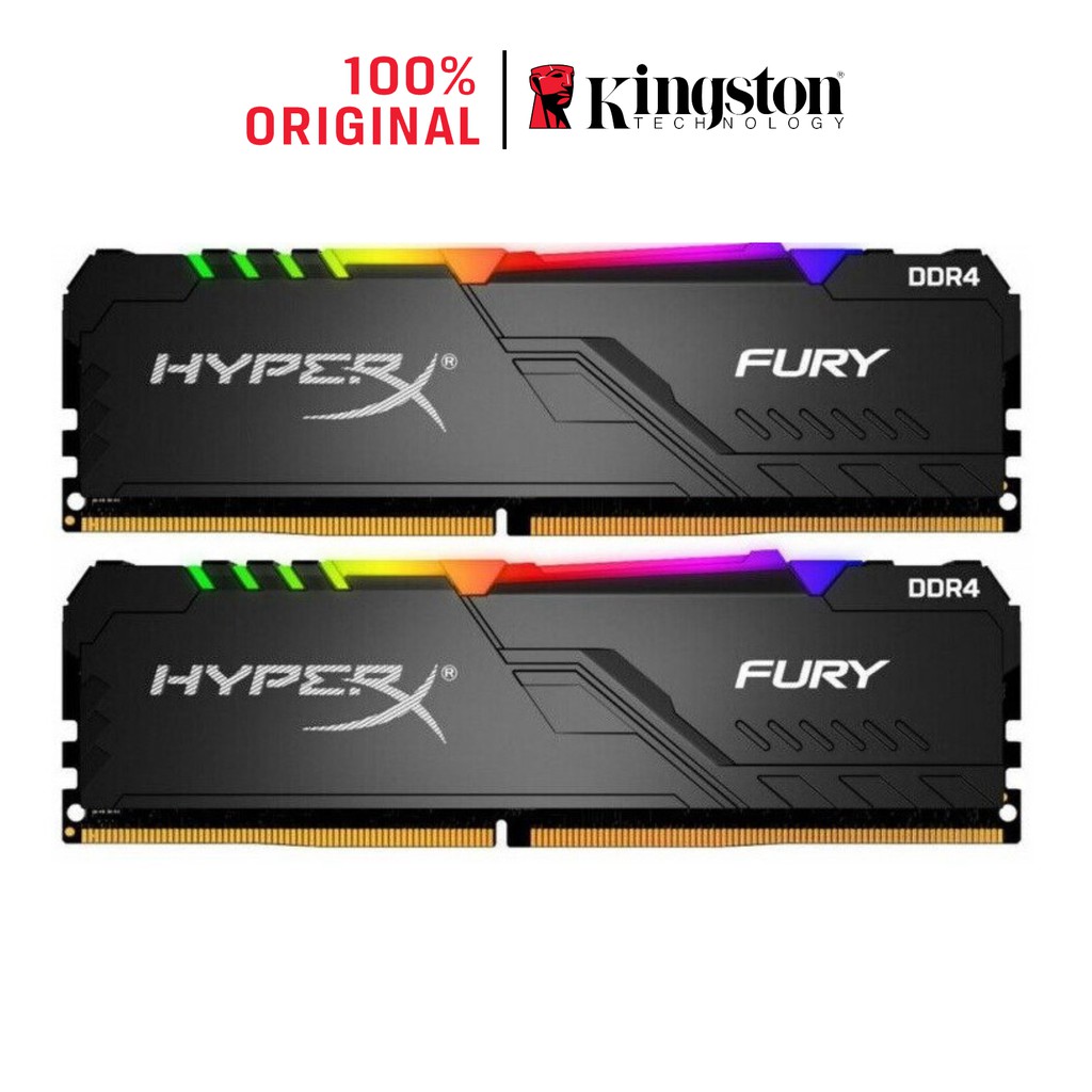 Ram PC Kingston HyperX Fury RGB 16GB 3200MHz DDR4 (Kit 2x8GB) - HX432C16FB3AK2/16