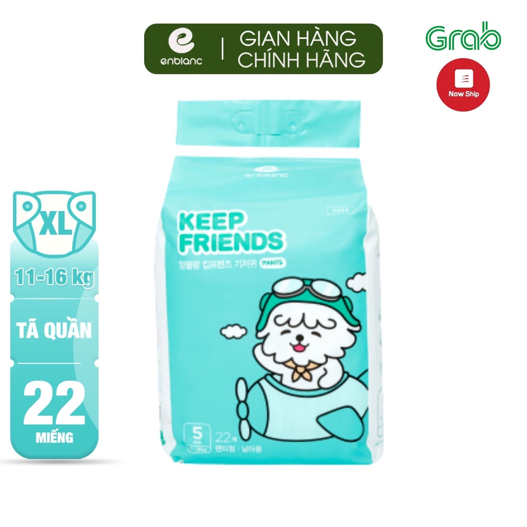 (Tặng ghế) Combo 10Tã bỉm quần Enblanc keep friend nội địa hàn đủ size cho bé