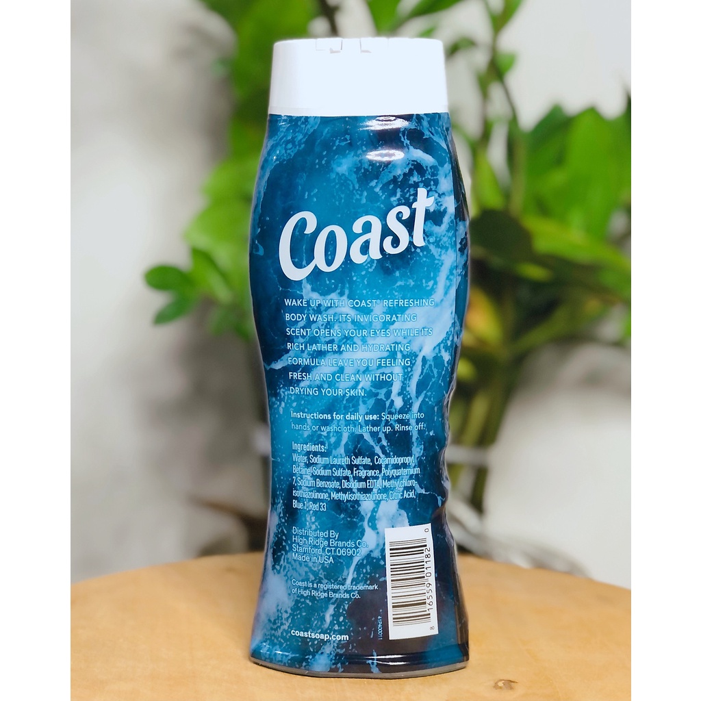 Sữa Tắm Gội 2 In 1 Dành Cho Nam Coast Hair &amp; Body Wash 532 ml