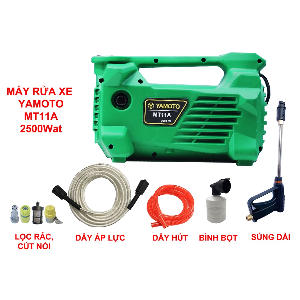 [Sale 50%] Máy Rửa Xe Gia Đình YAMOTO 2500W, Bảo hành 2 năm