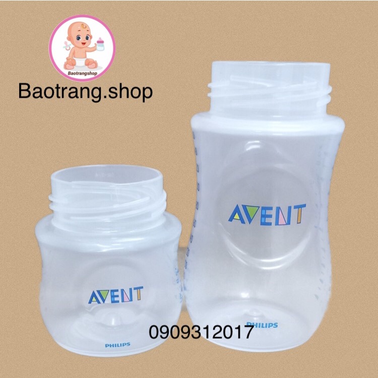 [Siêu rẻ] Thân bình thay thế bình sữa Avent 125ml và 260ml (tách từ bình nguyên)