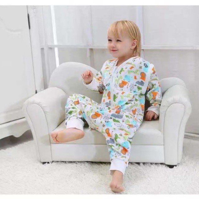 Kids_mart: Túi ngủ cotton CAO CẤP, tháo tay rời, CHỐNG ĐẠP CHĂN cho bé mùa thu đông