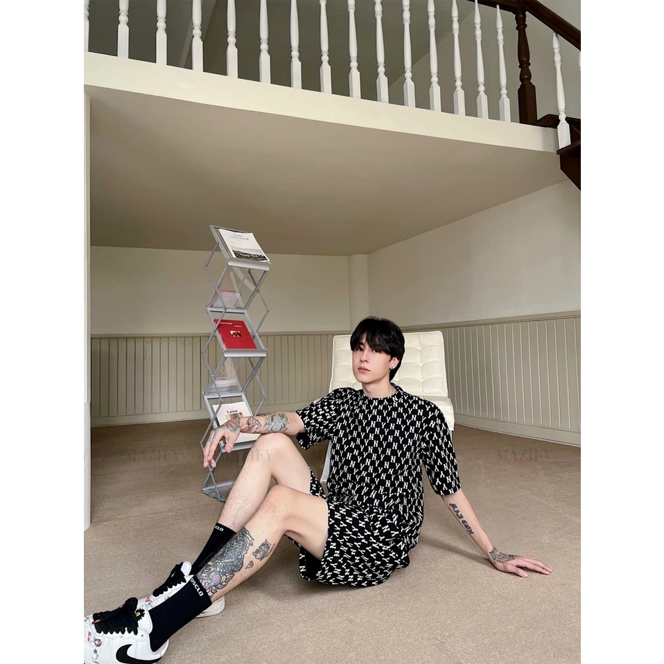 Bộ Quần Áo Nam Chất Thun Cotton Lạnh In Chữ NY Co Dãn 4 Chiều Trẻ Trung Năng Động Garemstore