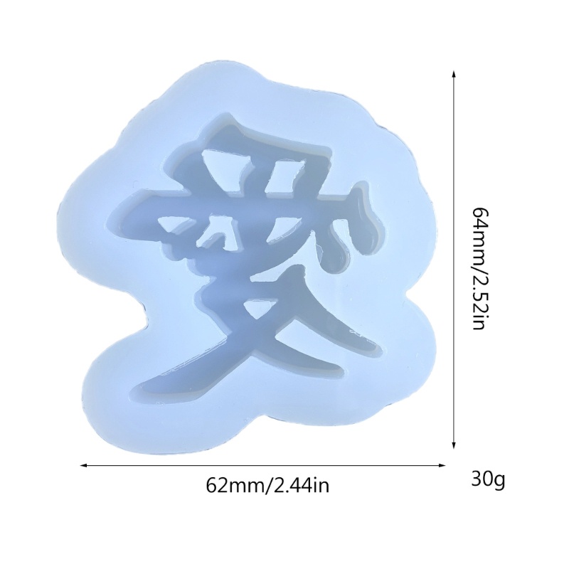 Khuôn Silicone Làm Mặt Trang Sức Hình Chữ Trung Quốc